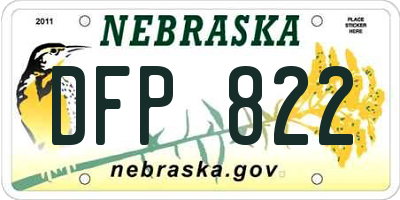 NE license plate DFP822