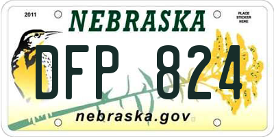 NE license plate DFP824