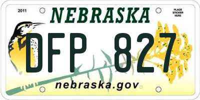 NE license plate DFP827