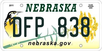 NE license plate DFP838