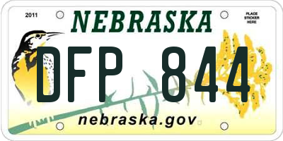 NE license plate DFP844