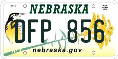 NE license plate DFP856