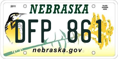 NE license plate DFP861
