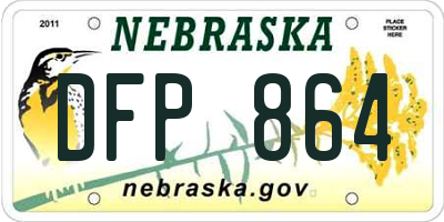 NE license plate DFP864