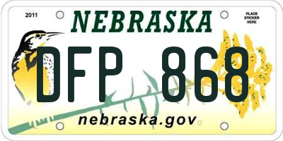 NE license plate DFP868