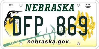 NE license plate DFP869
