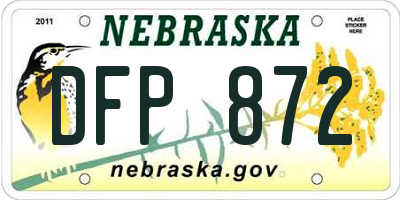 NE license plate DFP872