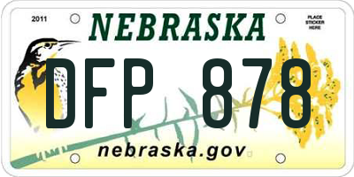 NE license plate DFP878