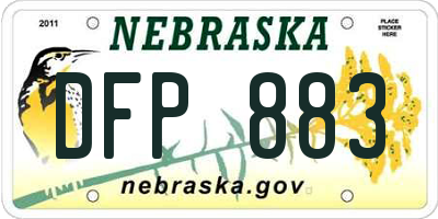 NE license plate DFP883