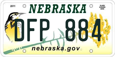 NE license plate DFP884