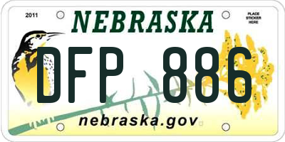 NE license plate DFP886