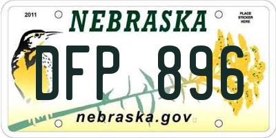NE license plate DFP896