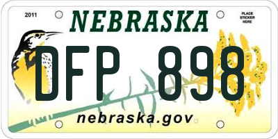 NE license plate DFP898