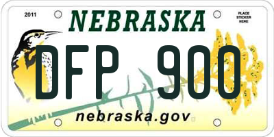 NE license plate DFP900