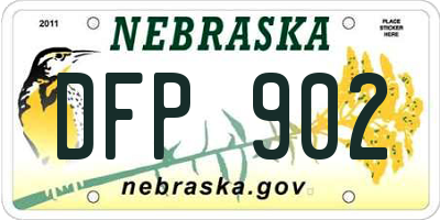 NE license plate DFP902