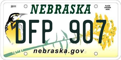 NE license plate DFP907