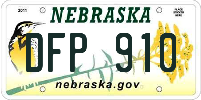 NE license plate DFP910
