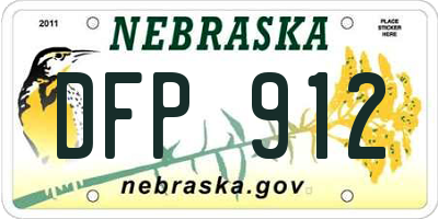 NE license plate DFP912
