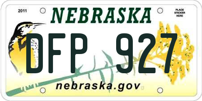 NE license plate DFP927