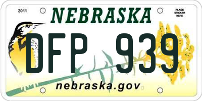 NE license plate DFP939