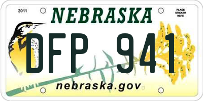 NE license plate DFP941