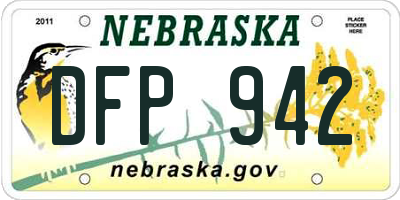 NE license plate DFP942