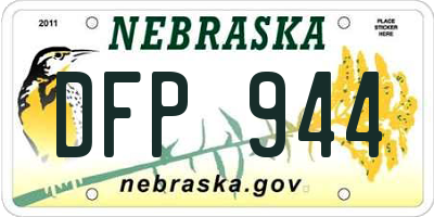 NE license plate DFP944