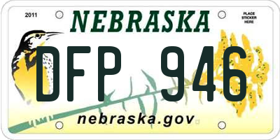 NE license plate DFP946