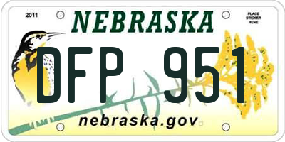 NE license plate DFP951