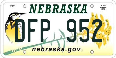 NE license plate DFP952