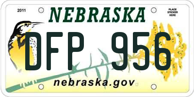 NE license plate DFP956