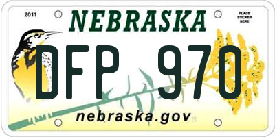 NE license plate DFP970