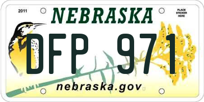 NE license plate DFP971