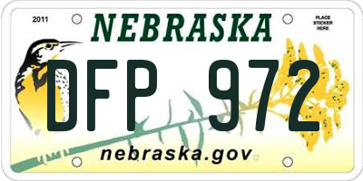 NE license plate DFP972