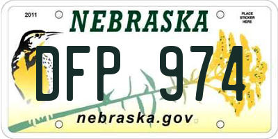 NE license plate DFP974