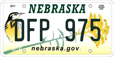 NE license plate DFP975