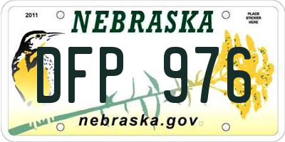 NE license plate DFP976