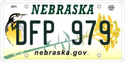 NE license plate DFP979
