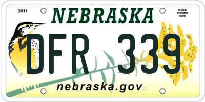 NE license plate DFR339