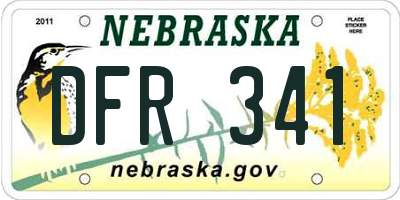 NE license plate DFR341