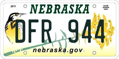 NE license plate DFR944