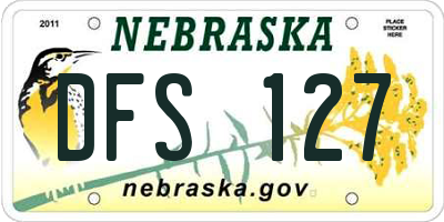 NE license plate DFS127
