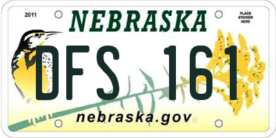 NE license plate DFS161
