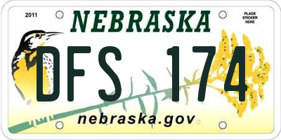 NE license plate DFS174