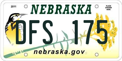 NE license plate DFS175