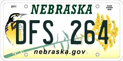 NE license plate DFS264