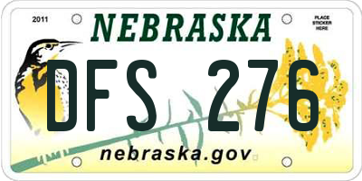 NE license plate DFS276