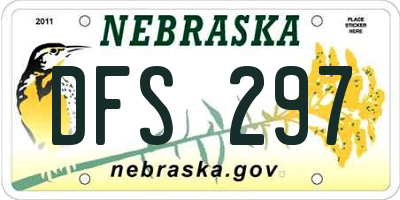 NE license plate DFS297
