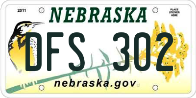 NE license plate DFS302