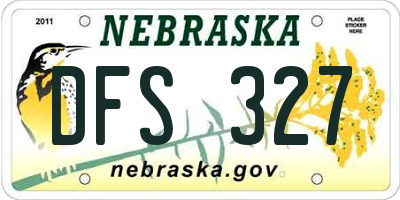 NE license plate DFS327